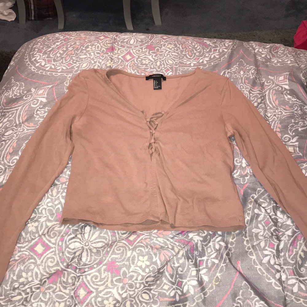 Tan crop top